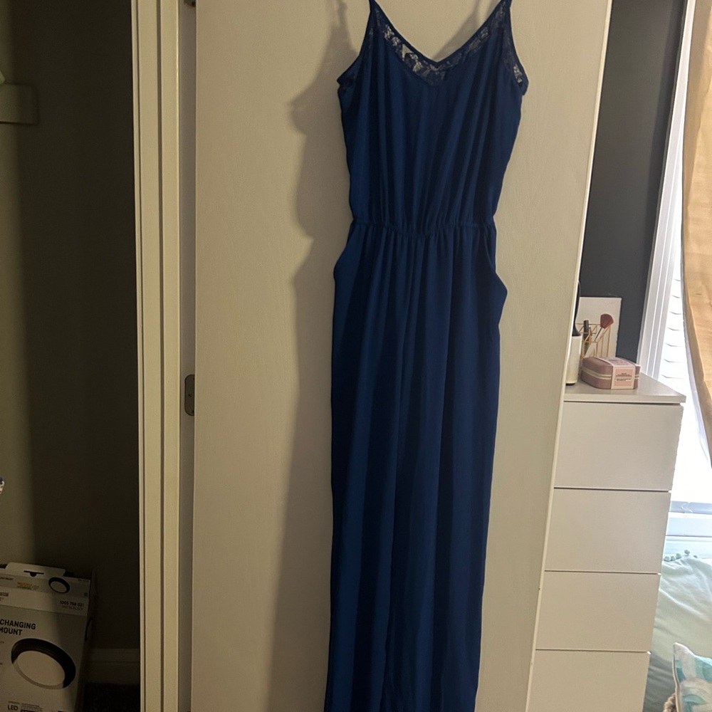 Blue Jumpsuit with lace